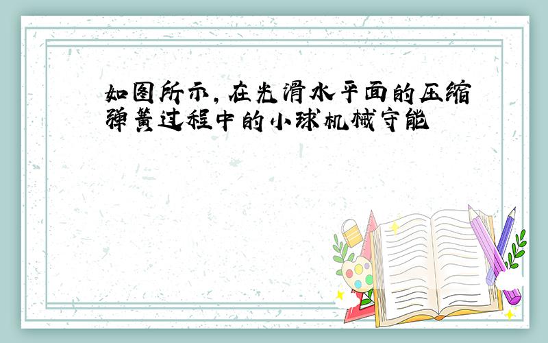 如图所示,在光滑水平面的压缩弹簧过程中的小球机械守能