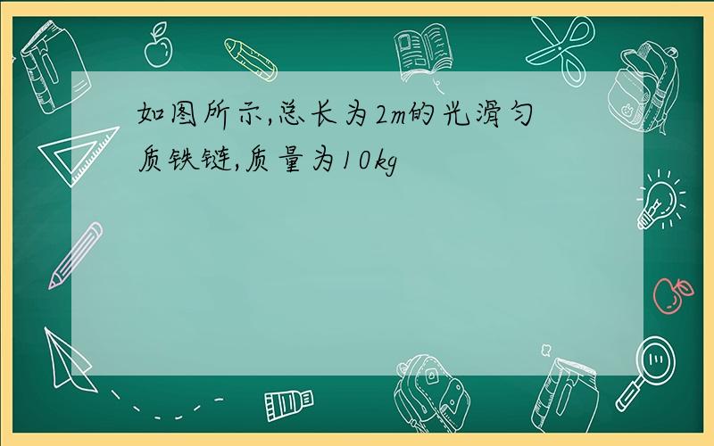 如图所示,总长为2m的光滑匀质铁链,质量为10kg