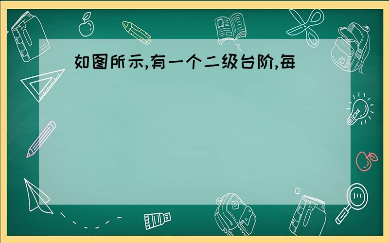 如图所示,有一个二级台阶,每