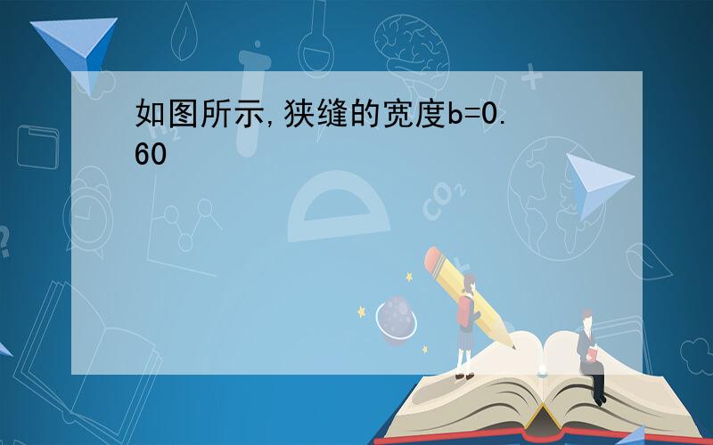 如图所示,狭缝的宽度b=0.60