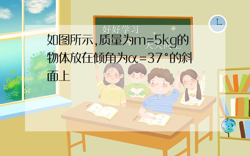 如图所示,质量为m=5kg的物体放在倾角为α=37°的斜面上