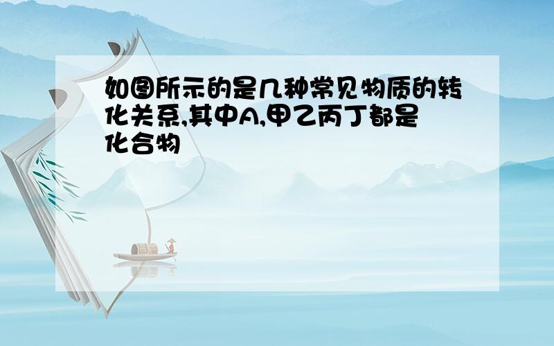 如图所示的是几种常见物质的转化关系,其中A,甲乙丙丁都是化合物