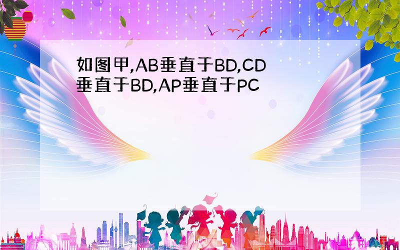 如图甲,AB垂直于BD,CD垂直于BD,AP垂直于PC