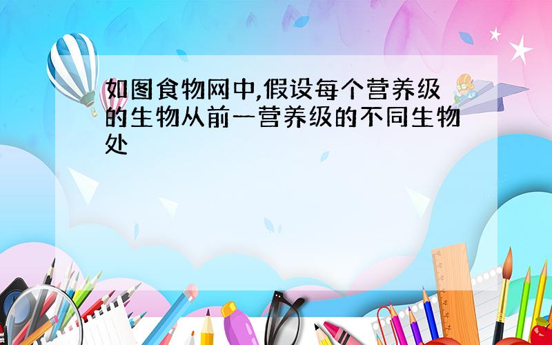 如图食物网中,假设每个营养级的生物从前一营养级的不同生物处