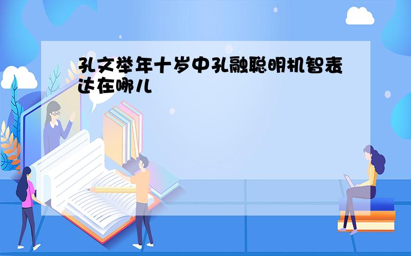 孔文举年十岁中孔融聪明机智表达在哪儿