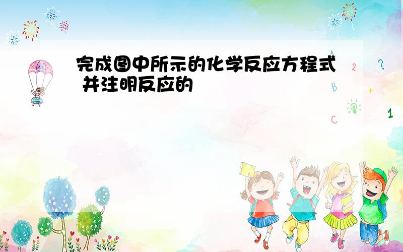 完成图中所示的化学反应方程式 并注明反应的