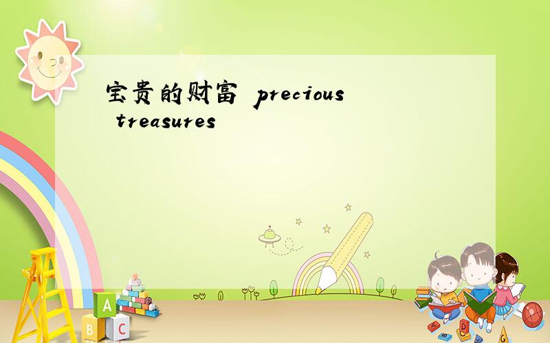 宝贵的财富 precious treasures