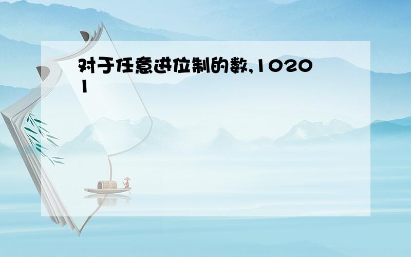 对于任意进位制的数,10201