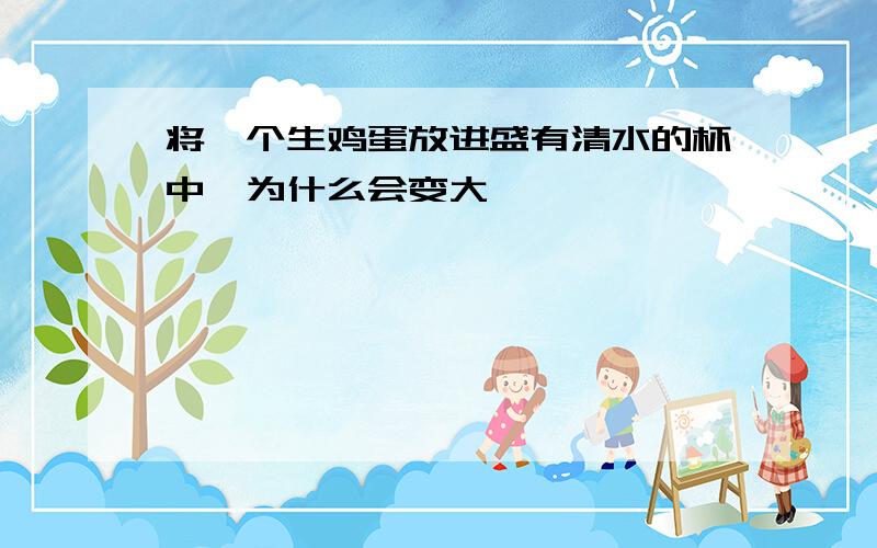 将一个生鸡蛋放进盛有清水的杯中,为什么会变大