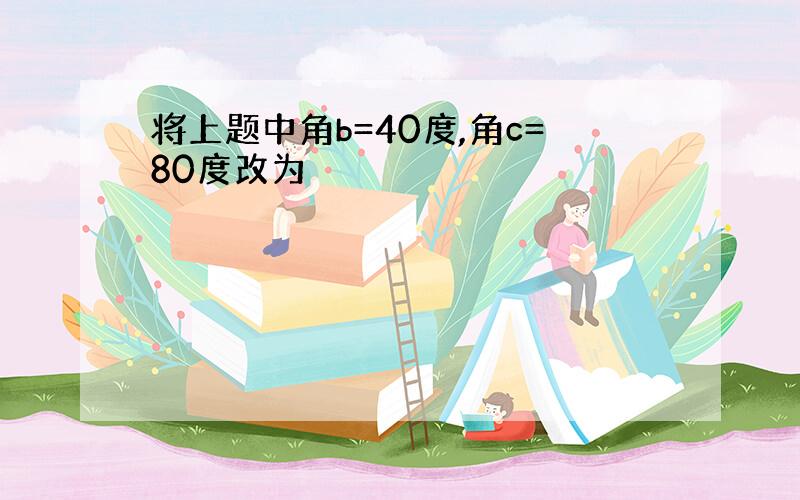 将上题中角b=40度,角c=80度改为