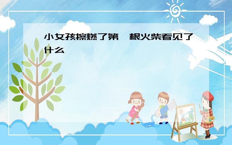 小女孩擦燃了第一根火柴看见了什么