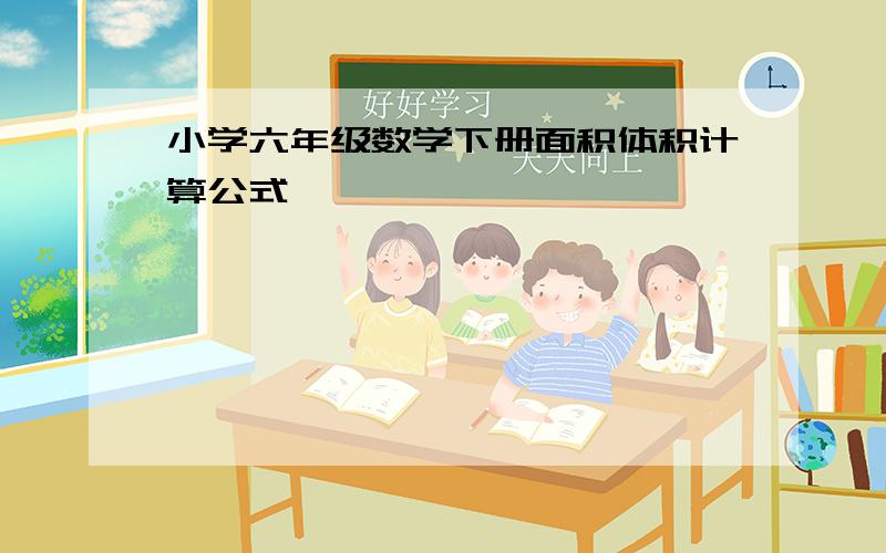 小学六年级数学下册面积体积计算公式