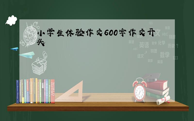 小学生体验作文600字作文开头