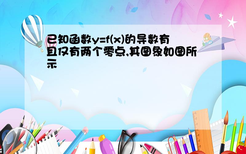 已知函数y=f(x)的导数有且仅有两个零点,其图象如图所示