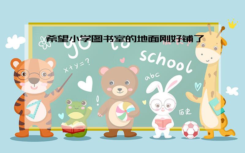 希望小学图书室的地面刚好铺了