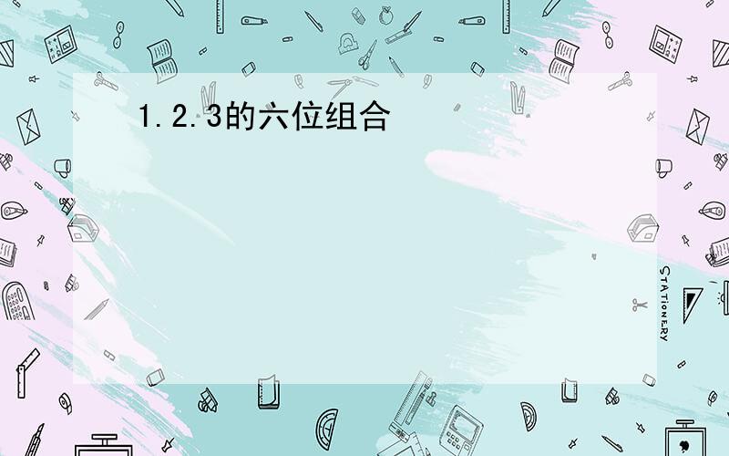 1.2.3的六位组合