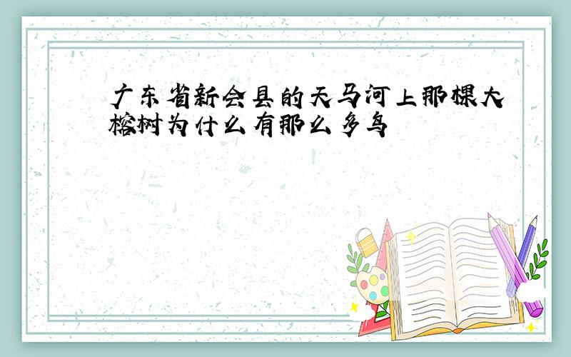 广东省新会县的天马河上那棵大榕树为什么有那么多鸟