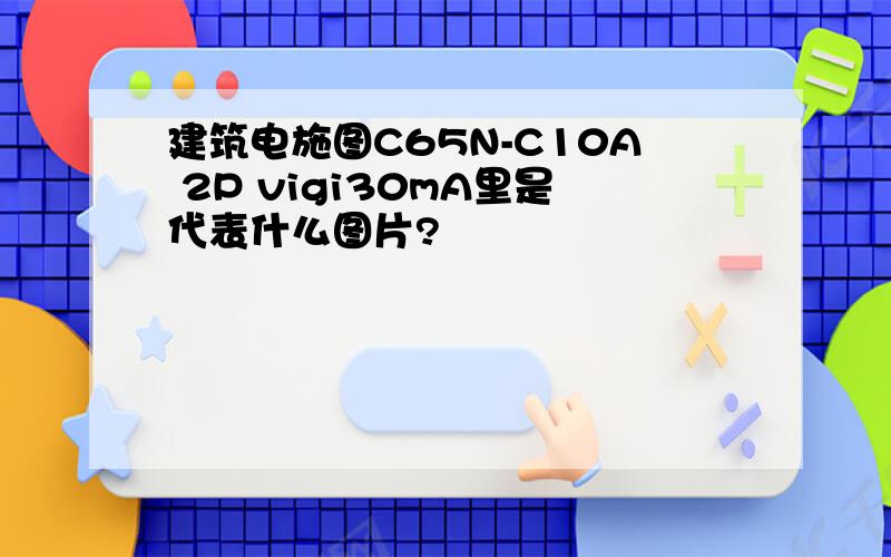 建筑电施图C65N-C10A 2P vigi30mA里是代表什么图片?