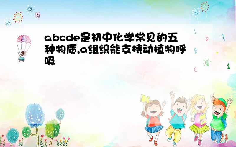 abcde是初中化学常见的五种物质,a组织能支持动植物呼吸