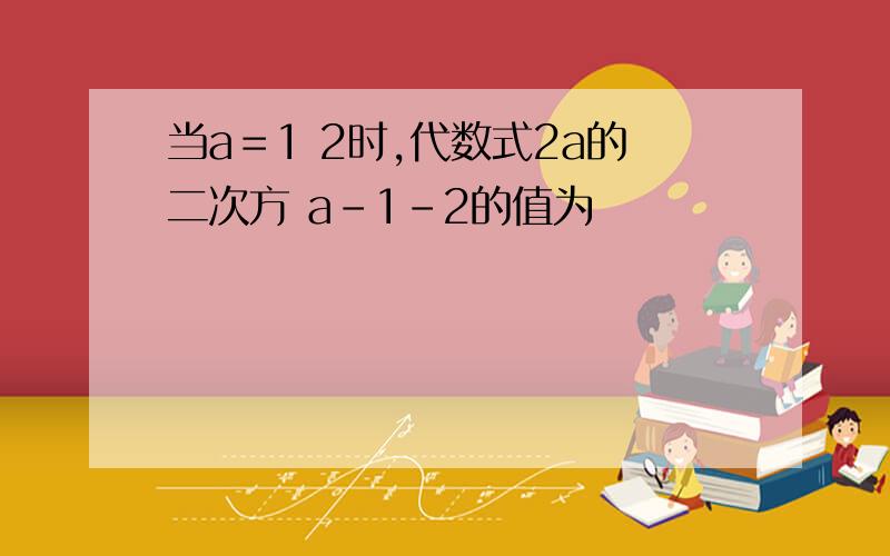 当a＝1 2时,代数式2a的二次方 a-1-2的值为