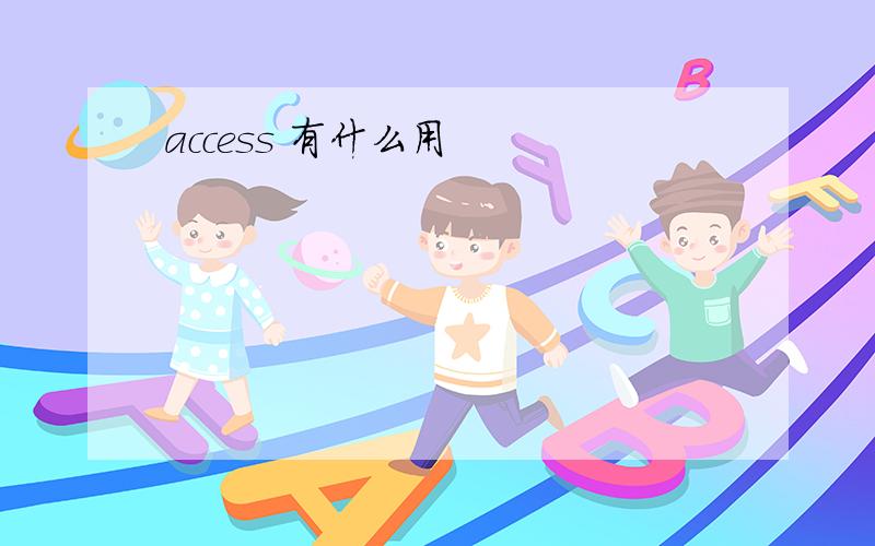 access 有什么用