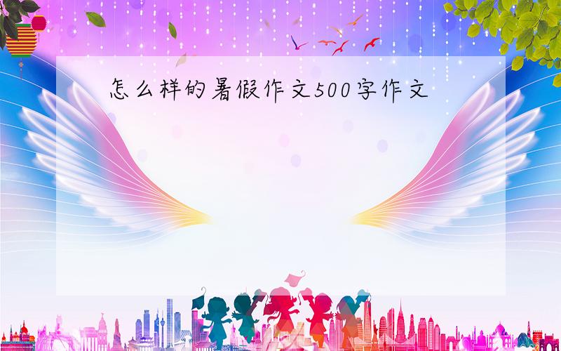 怎么样的暑假作文500字作文