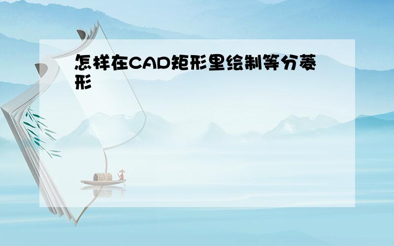 怎样在CAD矩形里绘制等分菱形