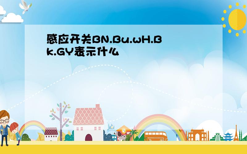 感应开关BN.Bu.wH.Bk.GY表示什么