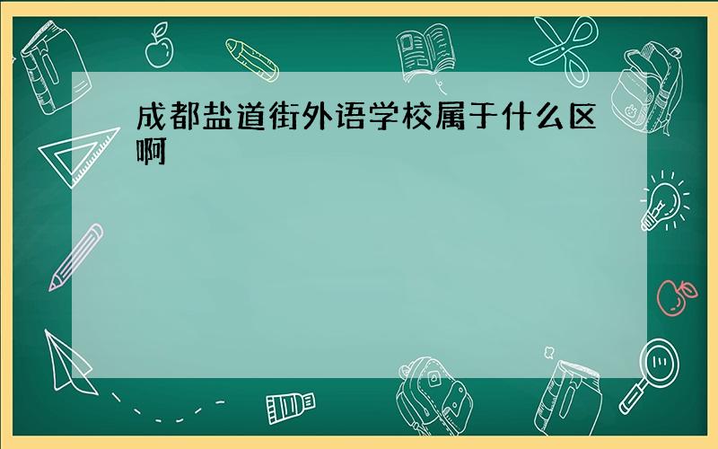 成都盐道街外语学校属于什么区啊