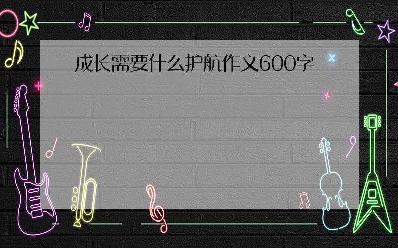 成长需要什么护航作文600字