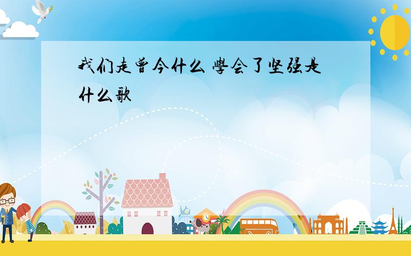 我们走曾今什么 学会了坚强是什么歌