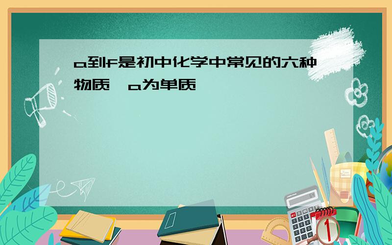 a到f是初中化学中常见的六种物质,a为单质