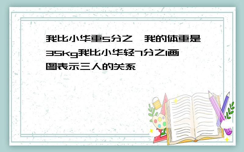 我比小华重5分之一我的体重是35kg我比小华轻7分之1画图表示三人的关系