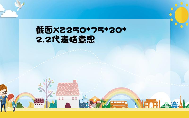 截面XZ250*75*20*2.2代表啥意思