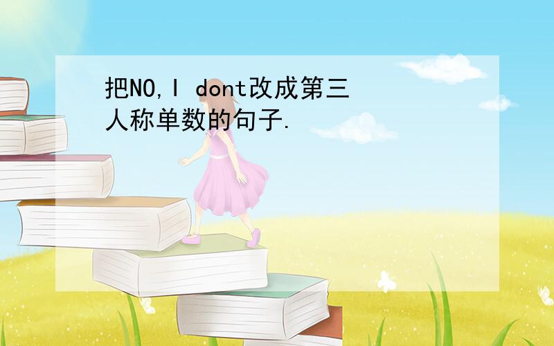 把NO,I dont改成第三人称单数的句子.