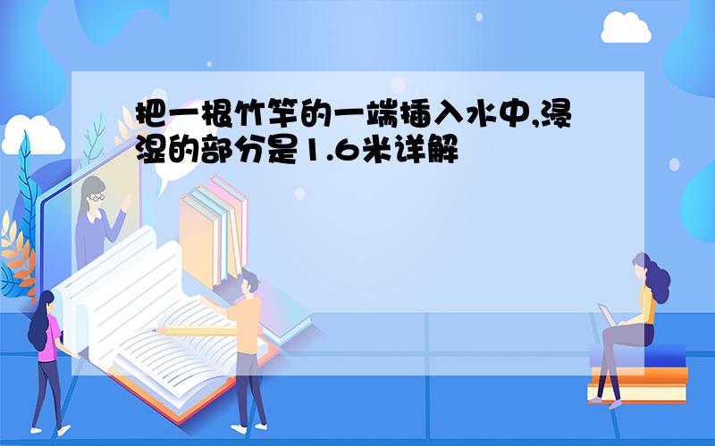 把一根竹竿的一端插入水中,浸湿的部分是1.6米详解