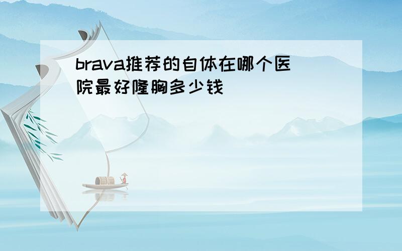 brava推荐的自体在哪个医院最好隆胸多少钱