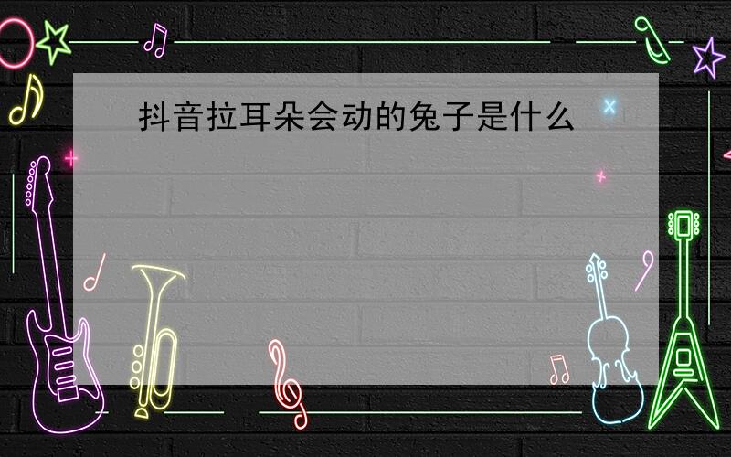 抖音拉耳朵会动的兔子是什么