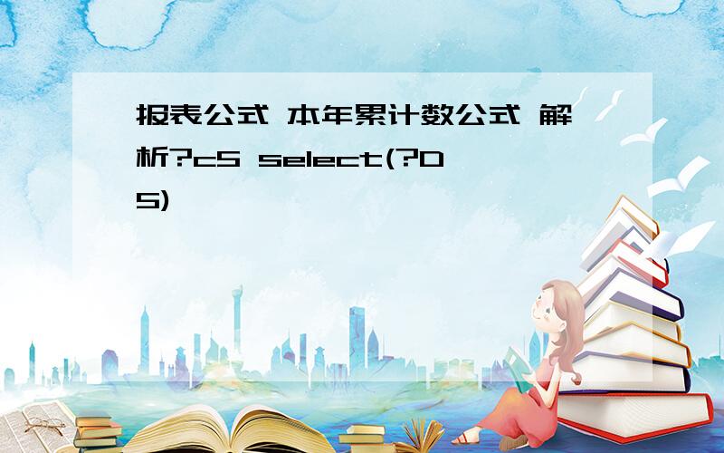 报表公式 本年累计数公式 解析?c5 select(?D5)