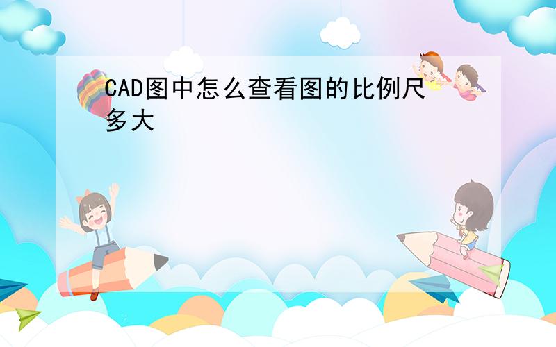 CAD图中怎么查看图的比例尺多大