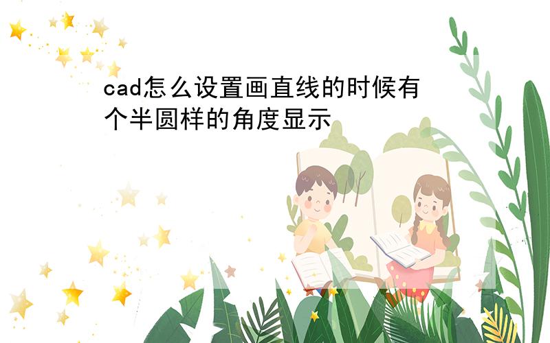 cad怎么设置画直线的时候有个半圆样的角度显示