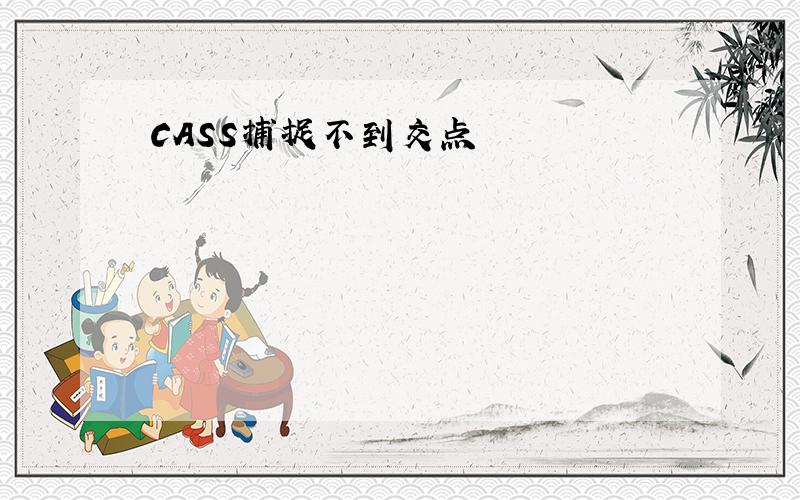 CASS捕捉不到交点