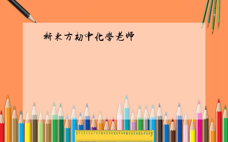 新东方初中化学老师