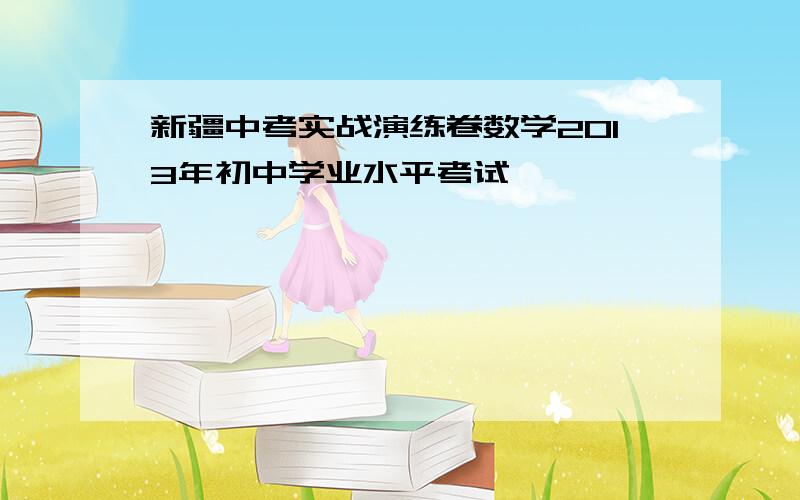 新疆中考实战演练卷数学2013年初中学业水平考试