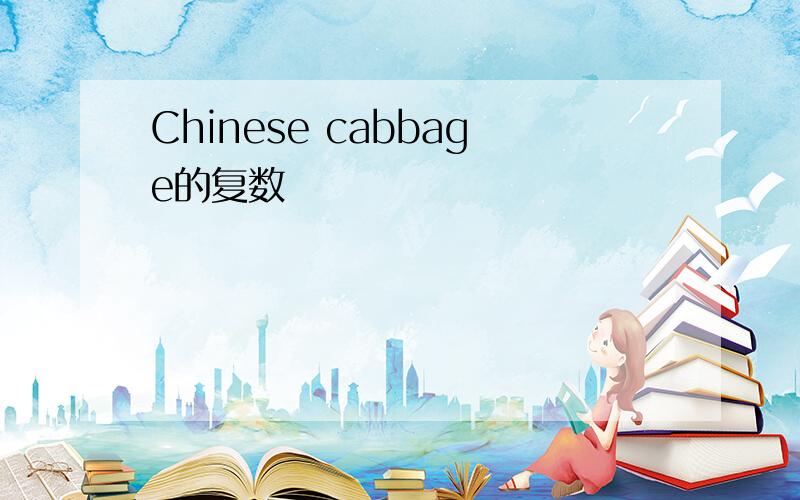 Chinese cabbage的复数