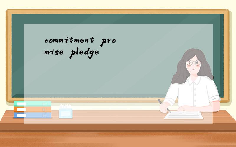 commitment promise pledge