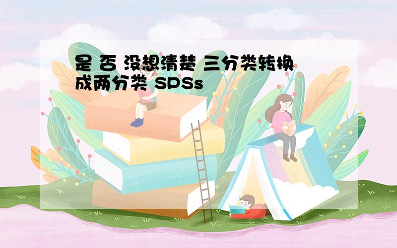 是 否 没想清楚 三分类转换成两分类 SPSs