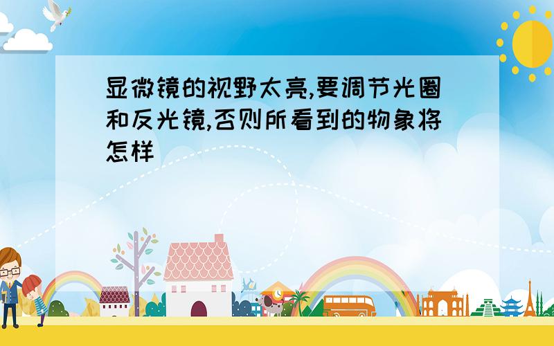 显微镜的视野太亮,要调节光圈和反光镜,否则所看到的物象将怎样