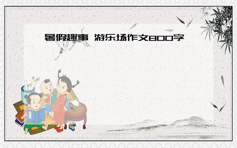 暑假趣事 游乐场作文800字