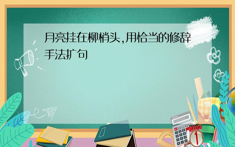 月亮挂在柳梢头,用恰当的修辞手法扩句